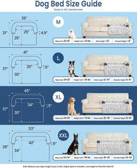 Calming Dog Bed for Couch with Cozy Raised Edge - Grey / 45"L x 37"W x 5"Th - image 3