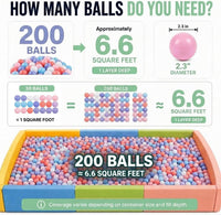 Ball Pit Balls, Bright & Pastel Multicolor Plastic Balls For Kids – Fun for Kids & Family - image 3