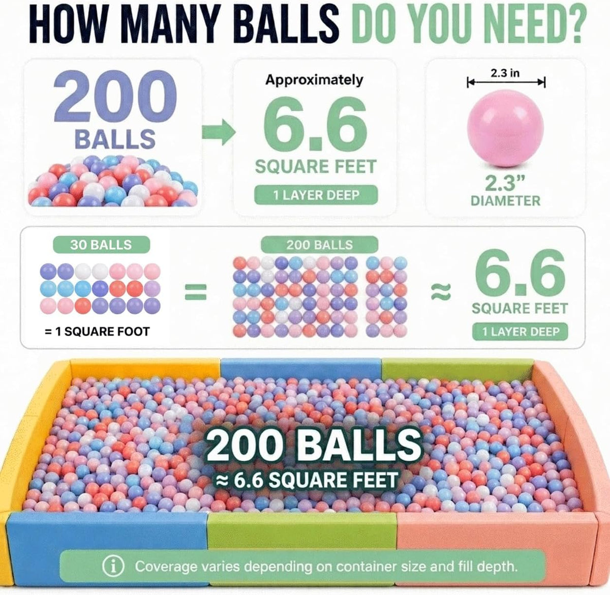 Ball Pit Balls, Bright & Pastel Multicolor Plastic Balls For Kids – Fun for Kids & Family - image 3