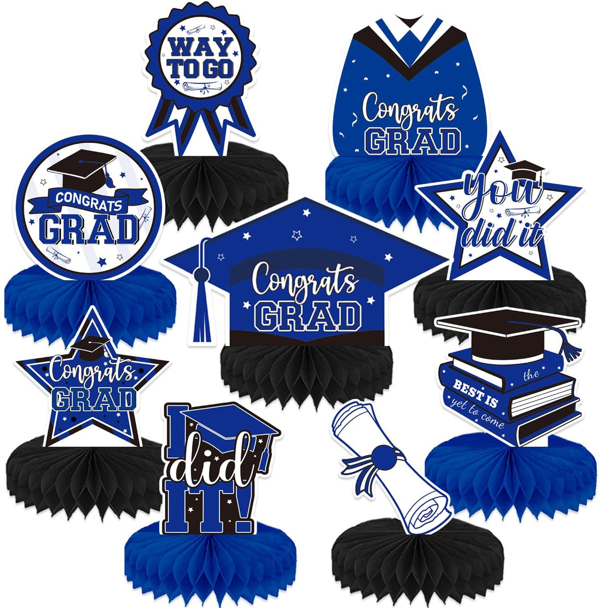 Halloween Table Decorations - Blue Graduation