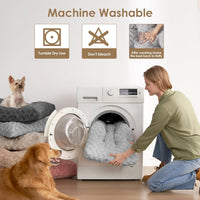 EHEYCIGA Washable XL Dog Beds Large Sized Dog - Grey / 29" x 21"x 3" - image 2