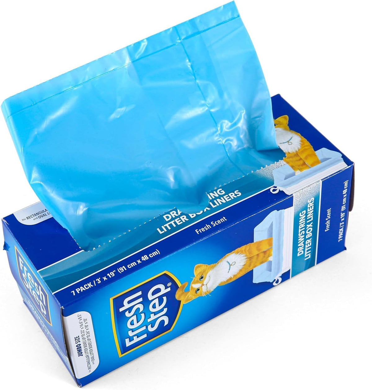 Fresh Step Drawstring Cat Litter Liners, Scented, 2-Pk - Fresh Scent / 7 Count (Pack of 2) - image 2
