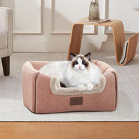 Cat Bed for Indoor Cats - Cat Cave Beds Cat House Cat Tent with Removable Washable Cushioned - Light Pink / L(17.5 x 17.5 x 17.5 Inch) - image 2