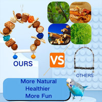 Parakeet Parrot Swing Toys, Bird Cage Hanging Chewing Toys - image 3