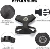BINGPET Small Dog Harness - Breathable Mesh Puppy Cat Harnesses - No Pull Adjustable Dog Harness Dog Vest Harness for Small and Medium Dogs