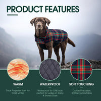 Kuoser Waterproof Dog Coat - Royal Blue / Medium (Pack of 1) - image 2