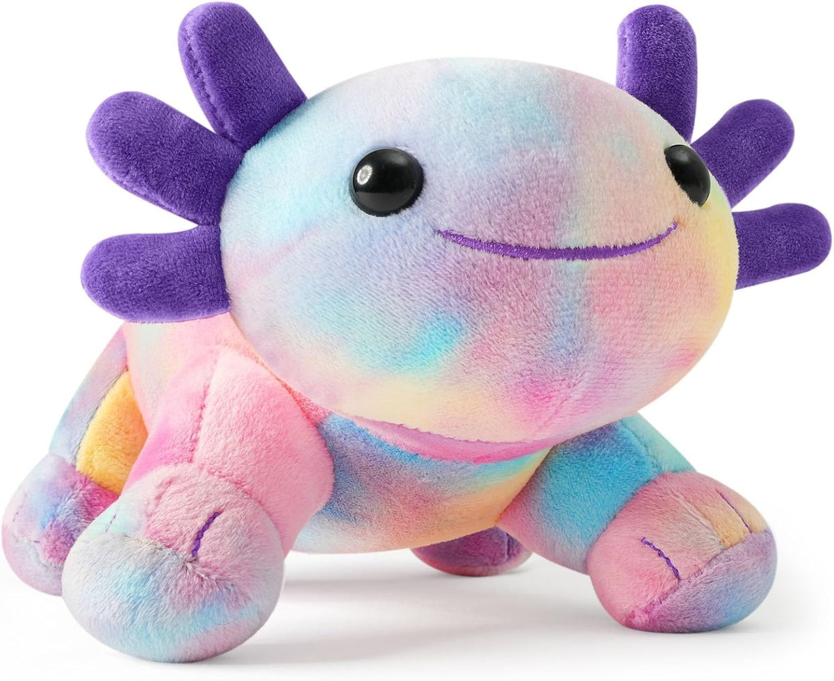 Axolotl Plush Toy, 10.8” Soft Cute Axolotl Stuffed Cotton Plush Pillow Kawaii Salamander Animal - Multicolored