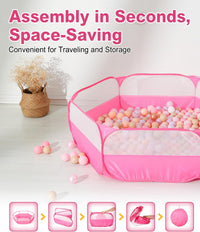 TRENDPLAY foldable pop up ball pit play tent for toddlers with storage bag - view 26