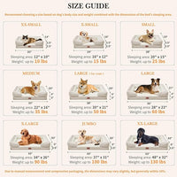 Comfort Expression Small Dog Beds Waterproof Cat Beds Orthopedic Foam Sofa Beds for Small Dogs Comfy Pet Bed with Washable Removable Cover & Non-Slip Bottom(XX-Small,Beige)