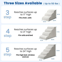 Dog Stairs for Small Dogs & Cats - Light Grey / 4 - image 2