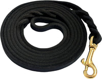 Guiding Star Leather Dog Leash 6ft x 3/4 inch Heavy Duty Training - Black / 6ft x 1/3 inch