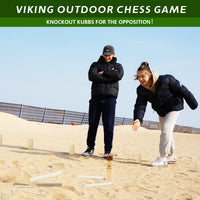 SunNordic rubber wood Kubb yard game set with king, blocks, batons and canvas carry bag - view 19