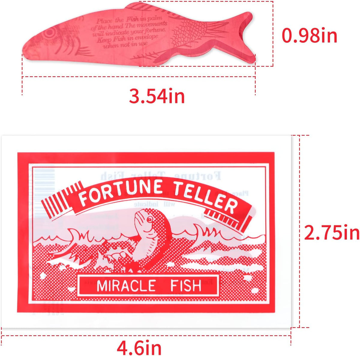 SHENGSEN fortune teller miracle fish on an open palm, 200 pack novelty party toy - view 3