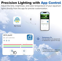 FZONE LED Aquarium Light with APP Control, Full Spectrum for 24-31‘’ Planted Aquariums, Timer Sunrise/Sunset, 36W (Light 60)