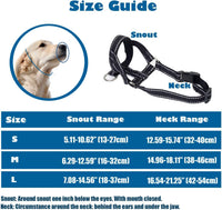 Dog Head Collar, Head Collar with Reflective Strap to Stop Pulling for Small Medium and Large Dogs - L / Blue - image 2