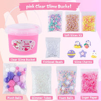 Astronaut Galaxy Slime for Kids, Big Slime Bucket with Clay - Pink Slime - image 2