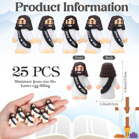 Bememo 25 mini Jesus figures in multicolor rubber, little figurines in robes - view 26