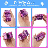Zhanmai 20 Pieces Galaxy Infinity Cube Fidget Sensory Toy - 10 / Fresh Style - image 3