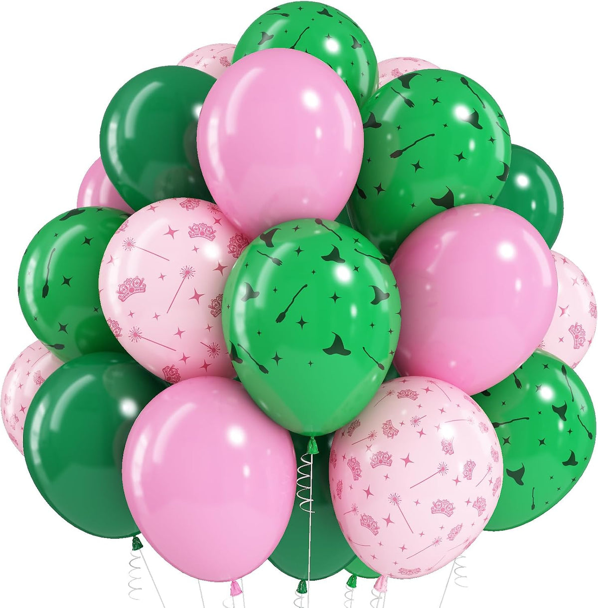 Sage Green Brown Balloons - Pink Green Cow Print