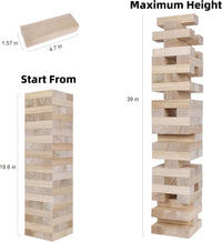 GOTHINK Giant Tumble Tower Game - Natural / M-Over 3.2FT - image 2