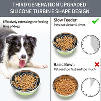 Slow Feeder Dog Bowls Insert - Grey - image 2