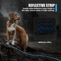 Long Dog Leash Reflective Rope Training Lead 15ft 30ft 50ft Check Cord – Essentials for Dogs - Light Blue / 15ft x 3/8inch - image 3