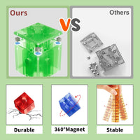 Large Magnetic Blocks,56PCS 1.34in 3D Building Cubes for Kids Ages 3+ – Fun for Kids & Family - ​​Transparent-40PCS（1.34in） - image 2