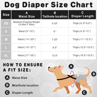 Idepet Female Dog Diapers with Suspender Detachable - 3 Pcs Black / L - image 2