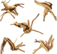 WDEFUN 3 PCS Natural Driftwood for Aquarium Decor Fish Tank - Spiderwood （4-8 inch pack of 5）