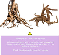 Vmiapxo 8-Pack Natural Driftwood, Sinkable Spider Wood – Essentials for Fish - 3.15''-4'' - image 3
