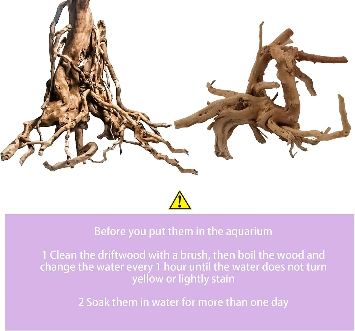 Vmiapxo 8-Pack Natural Driftwood, Sinkable Spider Wood – Essentials for Fish - 3.15''-4'' - image 3