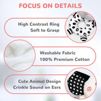 XIXILAND Baby Rattles 0-6 Months Newborn Toys Infant Toys 0-3 Months - Black&White-6 - image 3