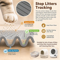 Rubber Cat Litter Mat Litter Box Mat - Grey / XXL-38" x 25" Thickened - image 2