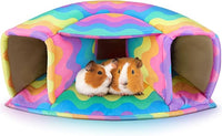 Unicorn Catcher Guinea Pig Hideout - Large Cozy Bed, Warm House, Washable Tunnel Accessories for Small Pets: Hamster, Chinchilla, Bunny