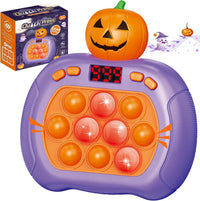 Pop Game, Light Up Fidget Toy for Kids & Adults - Halloween Pumpkin