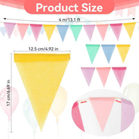 MAQIHAN 52.5 Ft Colorful Pennant Banner Flags - Multicolor - 4pcs - image 2