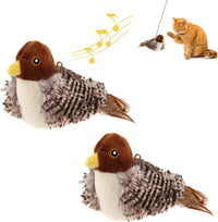 GiGwi Interactive Cat Toys Squeaky - 2 Pack of Birds