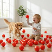 Clear Ball Pit Balls - Crush Proof Plastic Toy Balls for Boys and Girls – Fun for Kids & Family - 100 PACK / Red - image 4