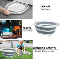 Fhiny Open Cat Litter Box, Small Litter Box for Kittens Low Entry Kitty Potty Pan Foldable Travel Toilet Waterproof for Indoor Small Pet Senior Cats 15.7"×12.5"