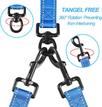 Double Dog Leash, No Tangle Dual Leash - Blue - image 2