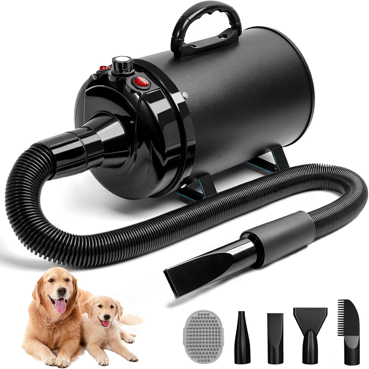 High Velocity Dog Hair Dryer, Pet Dryers - Black