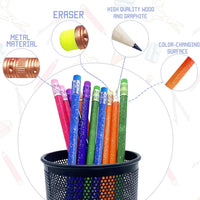 Ysanciuu color changing mood pencils, 30 glitter wooden pencils with erasers in 5 colors - view 3