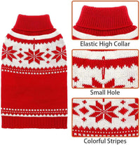 Dog Sweater - Winter Coat Apparel Clothes with Colorful Stripes for Cold Weather – Essentials for Dogs - Small / Single Red - image 3