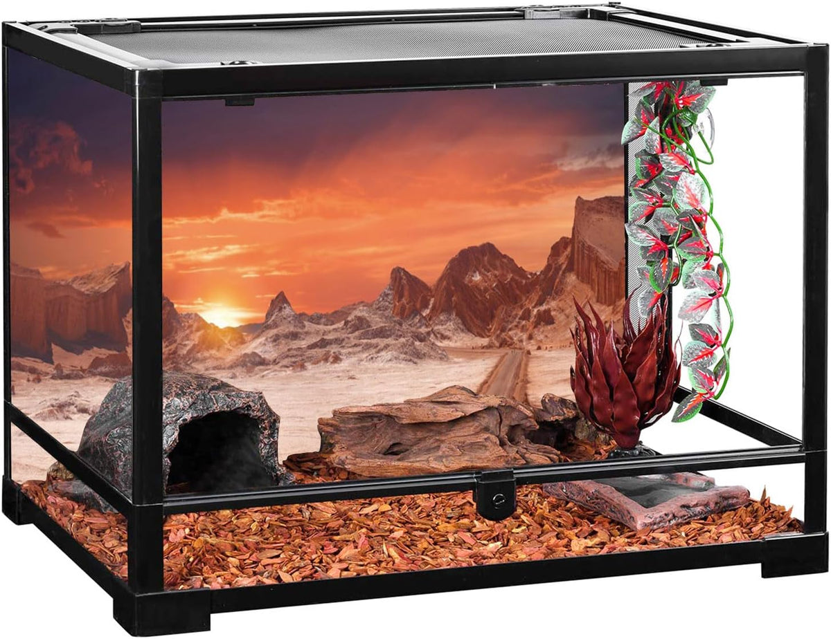 72x18 in Sun Desert Terrarium Backdrop Orange Reptile Habitat - 72x16in/180x40cm - image 4