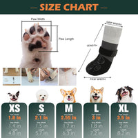 Anti Slip Dog Socks to Prevent Licking Paws with Grippers Black – Essentials for Dogs - Black / XX-Large - image 2