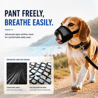 Dog Muzzle, Soft Air Mesh Muzzles for Large Sized Dogs - Black / M - image 2