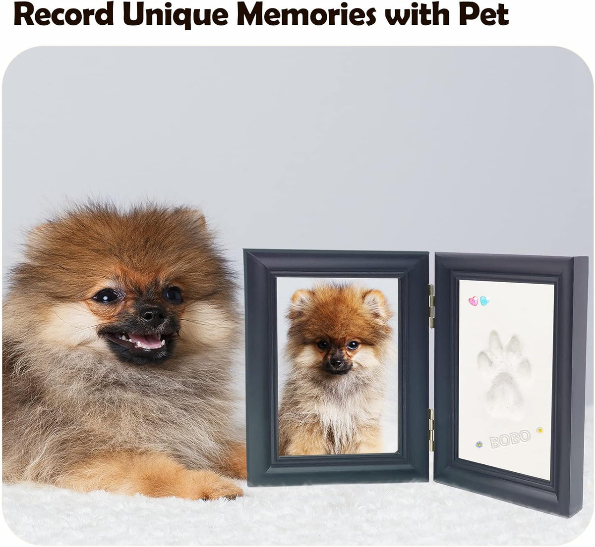 MYPAWLETS Clay Paw Print Kit for Dog Cat - Small-Medium Black - image 3