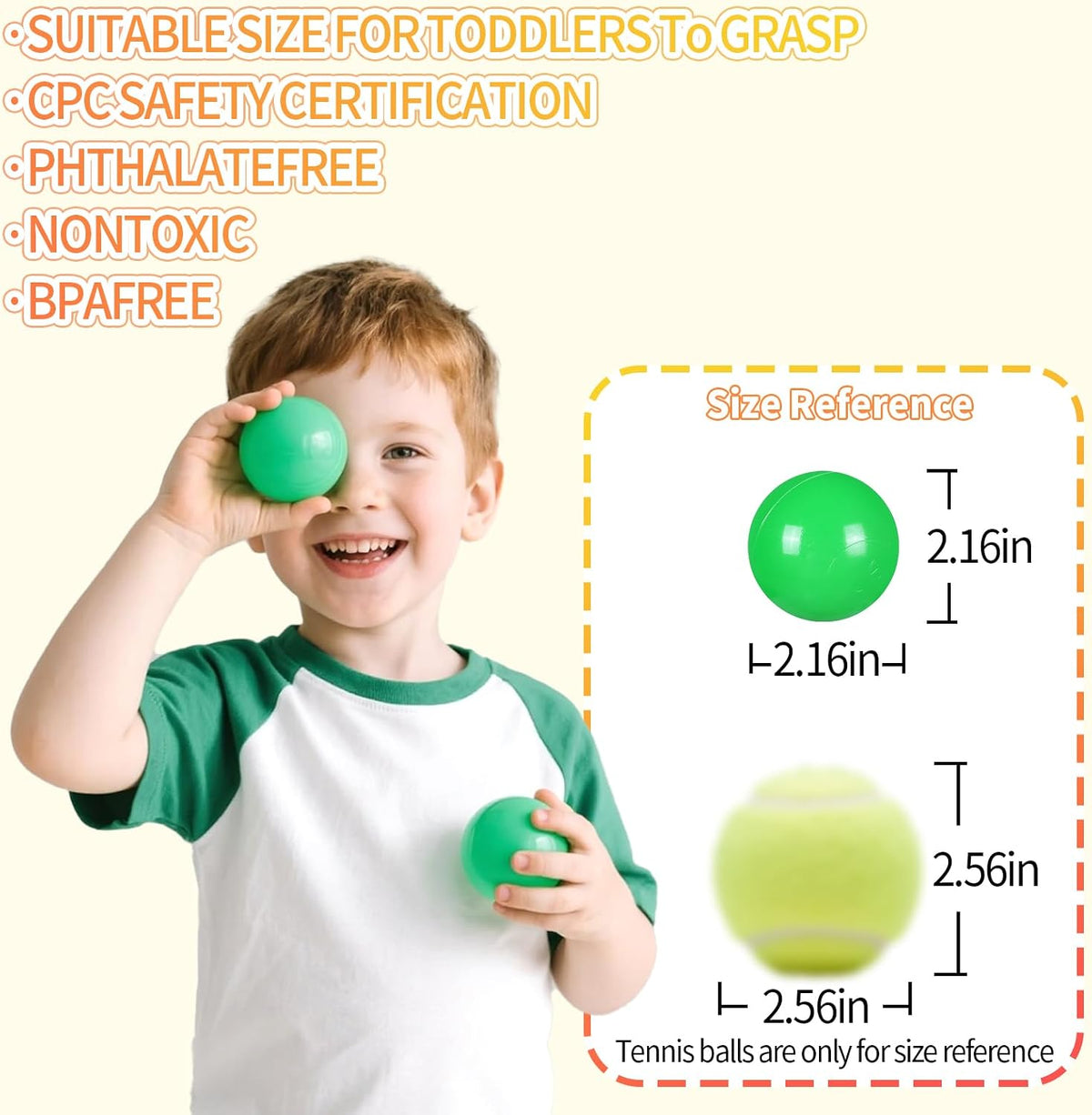 Ball Pit Balls for Kids, Plastic Refill 2.2 Inch Balls - Green - image 2