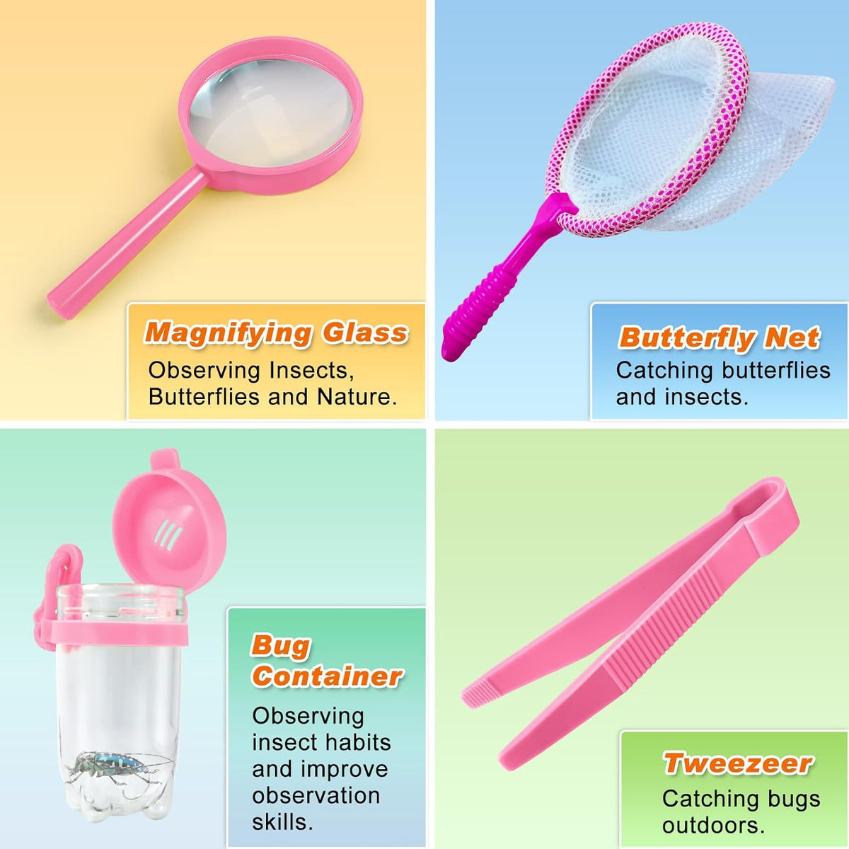 YOPINSAND Kids Explorer Kit & Bug Catcher Kit - Pink - image 4