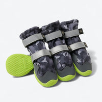 Spark Paws Dog Winter Boots, Waterproof Snow Booties - Gray Camo / Size 1: 1.6"x2.2"(W*L) (Pack of 4)